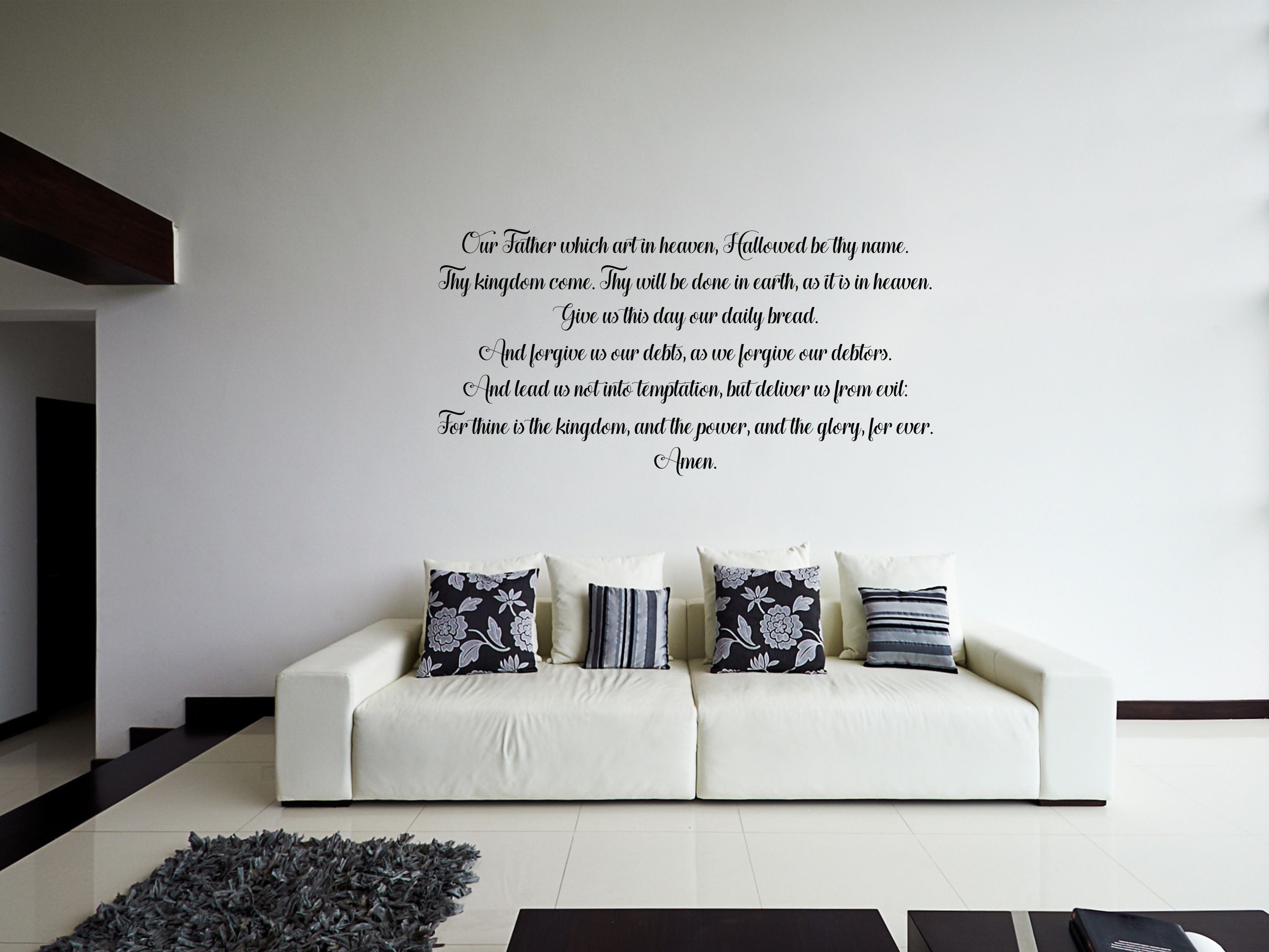 The Lord's Prayer - Scripture Wall Decals Vinyl Wall Decal Inspirational Wall Signs 