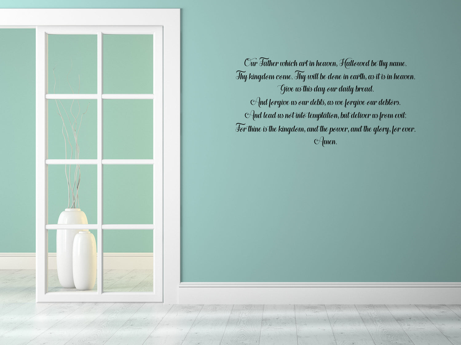 The Lord's Prayer Scripture Wall Decals Vinyl Wall Decal Inspirational Wall Signs 