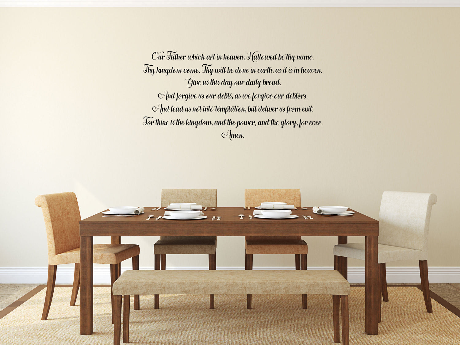 The Lord's Prayer Scripture Wall Decals Vinyl Wall Decal Inspirational Wall Signs 