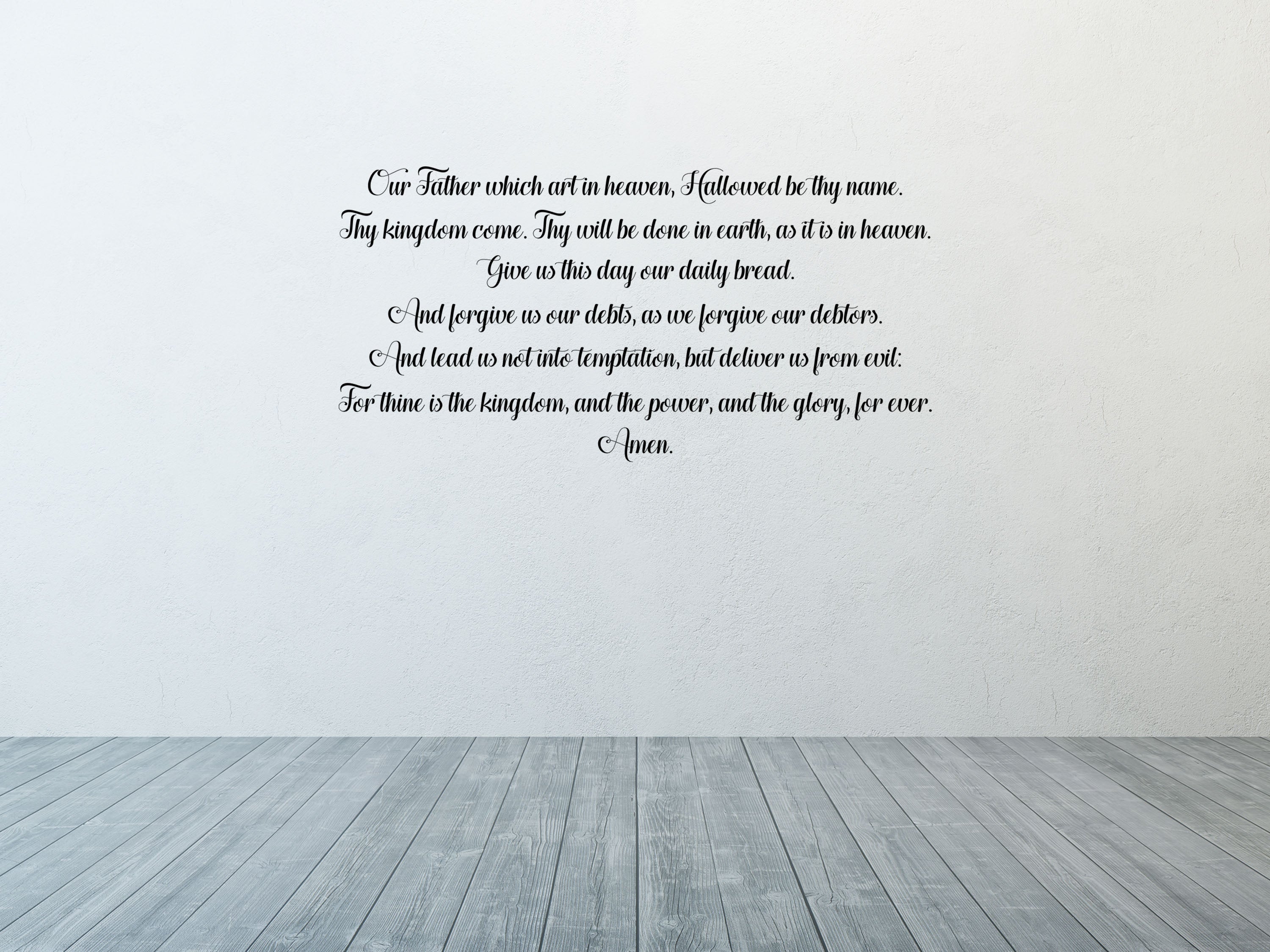 The Lord's Prayer - Scripture Wall Decals Vinyl Wall Decal Inspirational Wall Signs 