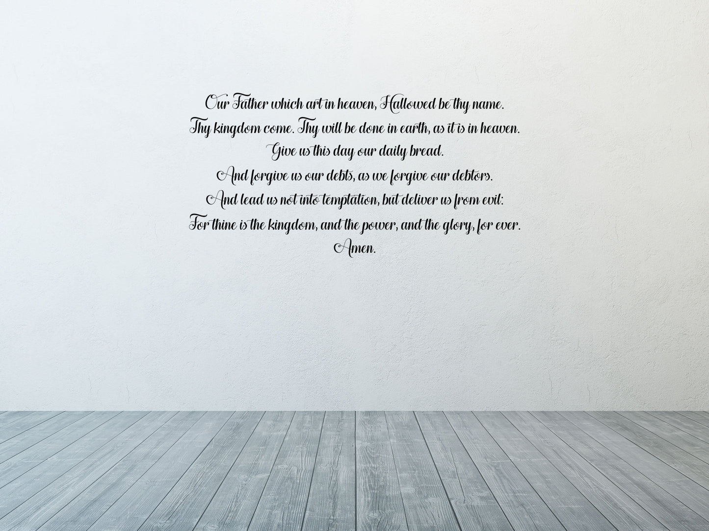 The Lord's Prayer Scripture Wall Decals Vinyl Wall Decal Inspirational Wall Signs 