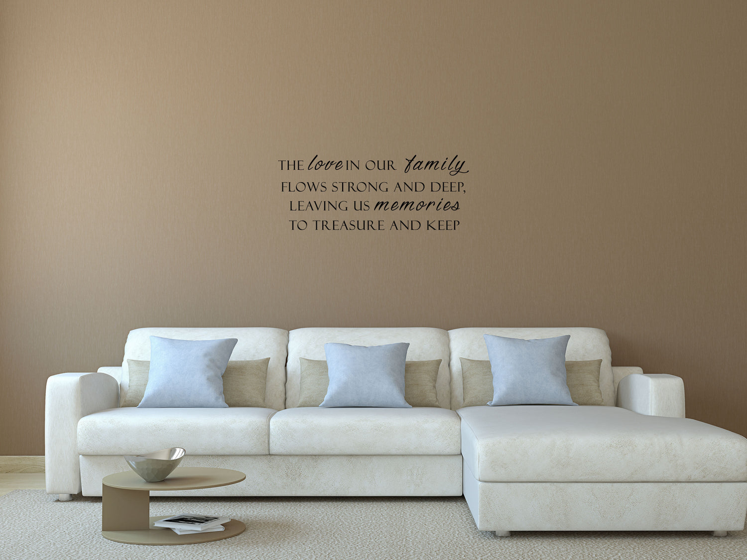 The Love In Our Family - Inspirational Wall Signs Vinyl Wall Decal Inspirational Wall Signs 