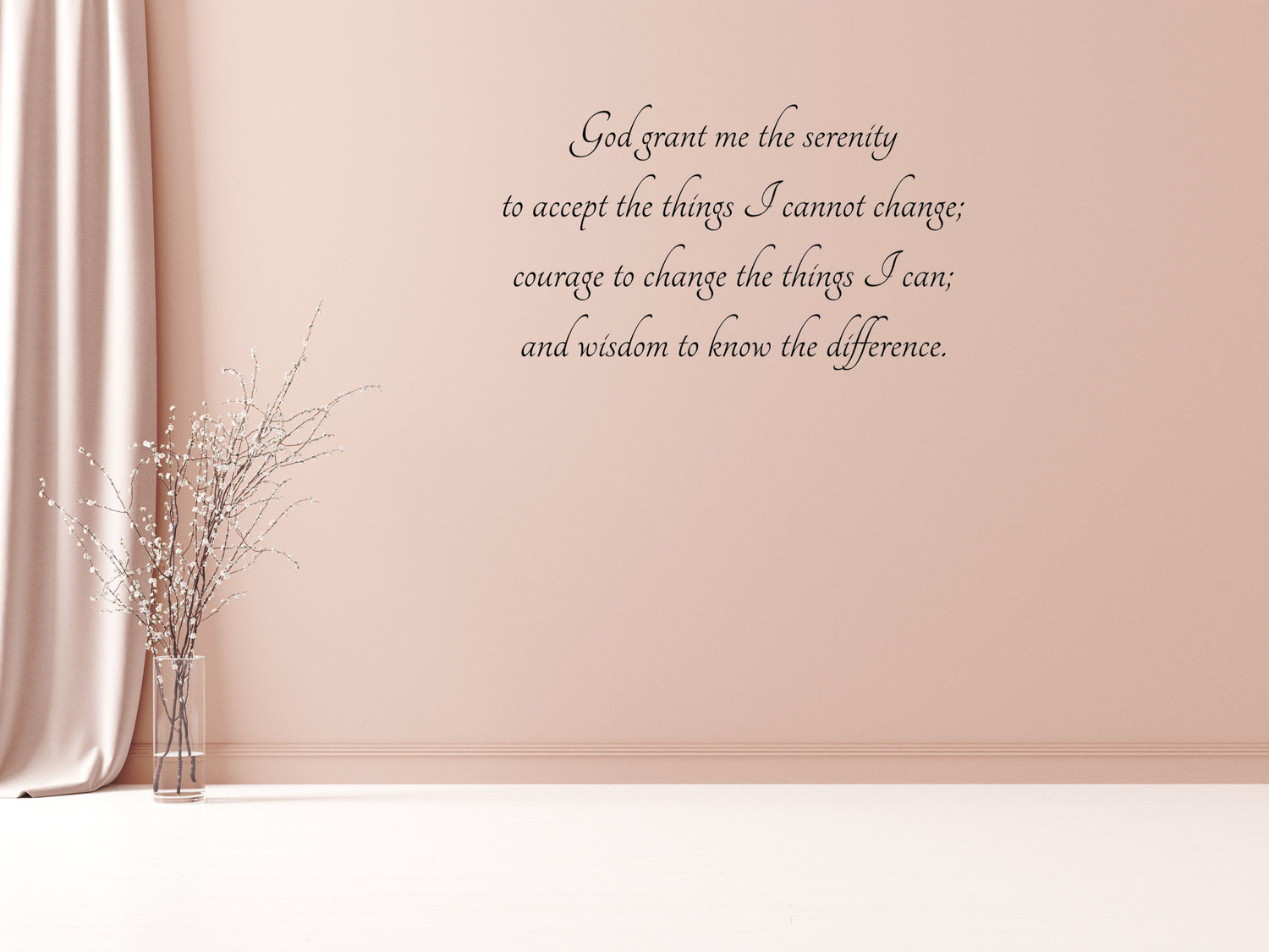 The Serenity Prayer Vinyl Wall Decal Inspirational Wall Signs 