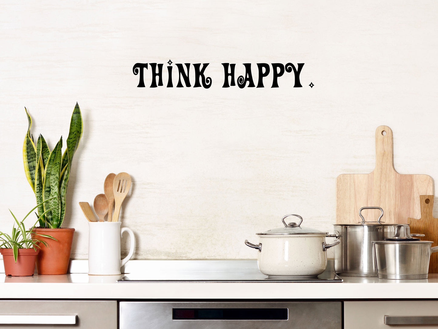 Think Happy Vinyl Wall Decal,Think Happy Wall Art, Vinyl, Inspirational Quote, Think Happy Sign, Think Happy Quote, Happy Vinyl Wall Decal Inspirational Wall Signs 