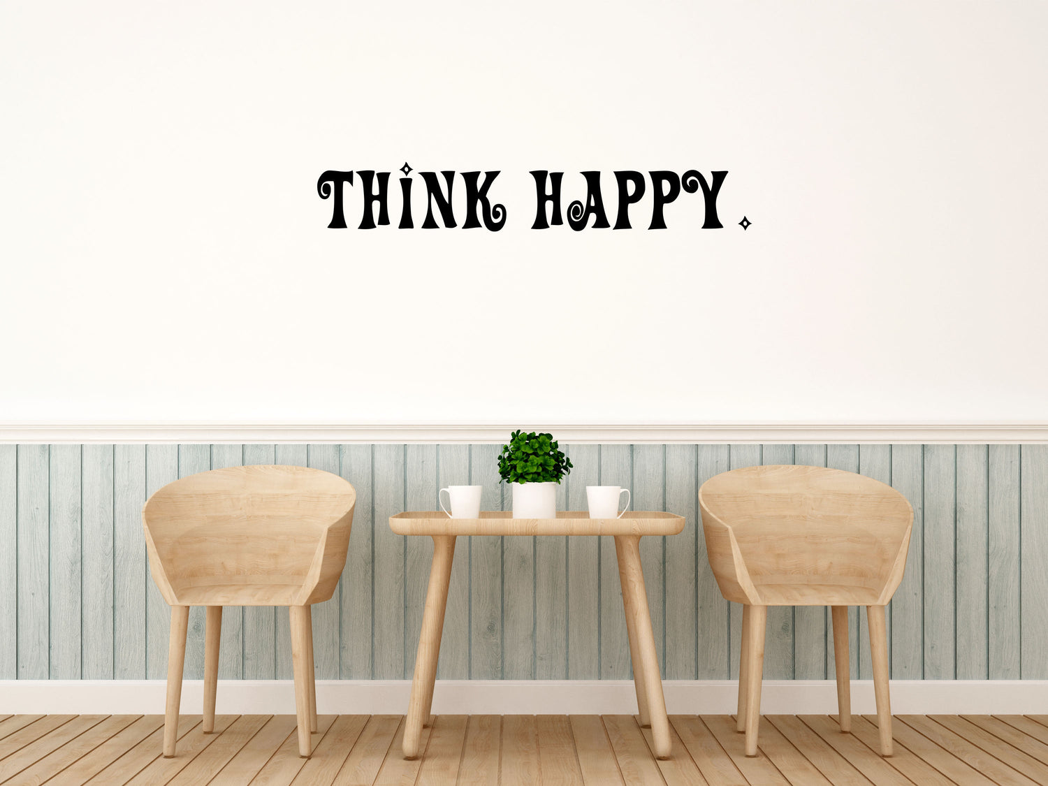 Think Happy Vinyl Wall Decal,Think Happy Wall Art, Vinyl, Inspirational Quote, Think Happy Sign, Think Happy Quote, Happy Vinyl Wall Decal Inspirational Wall Signs 