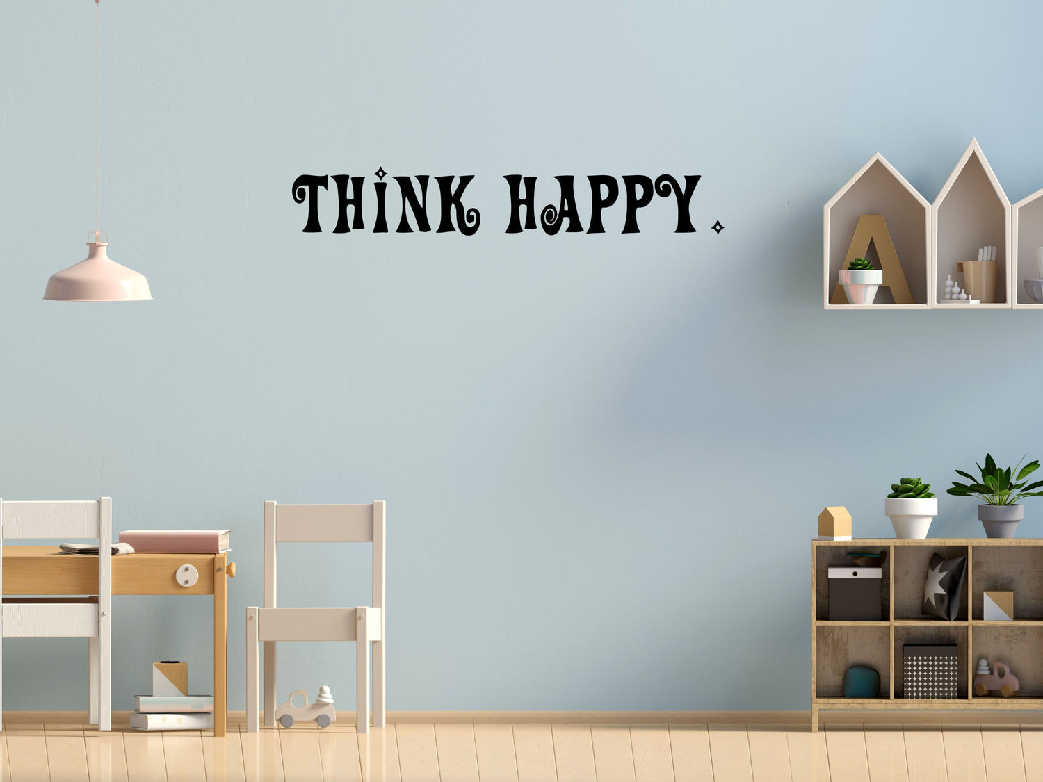 Think Happy Vinyl Wall Decal,Think Happy Wall Art, Vinyl, Inspirational Quote, Think Happy Sign, Think Happy Quote, Happy Vinyl Wall Decal Inspirational Wall Signs 