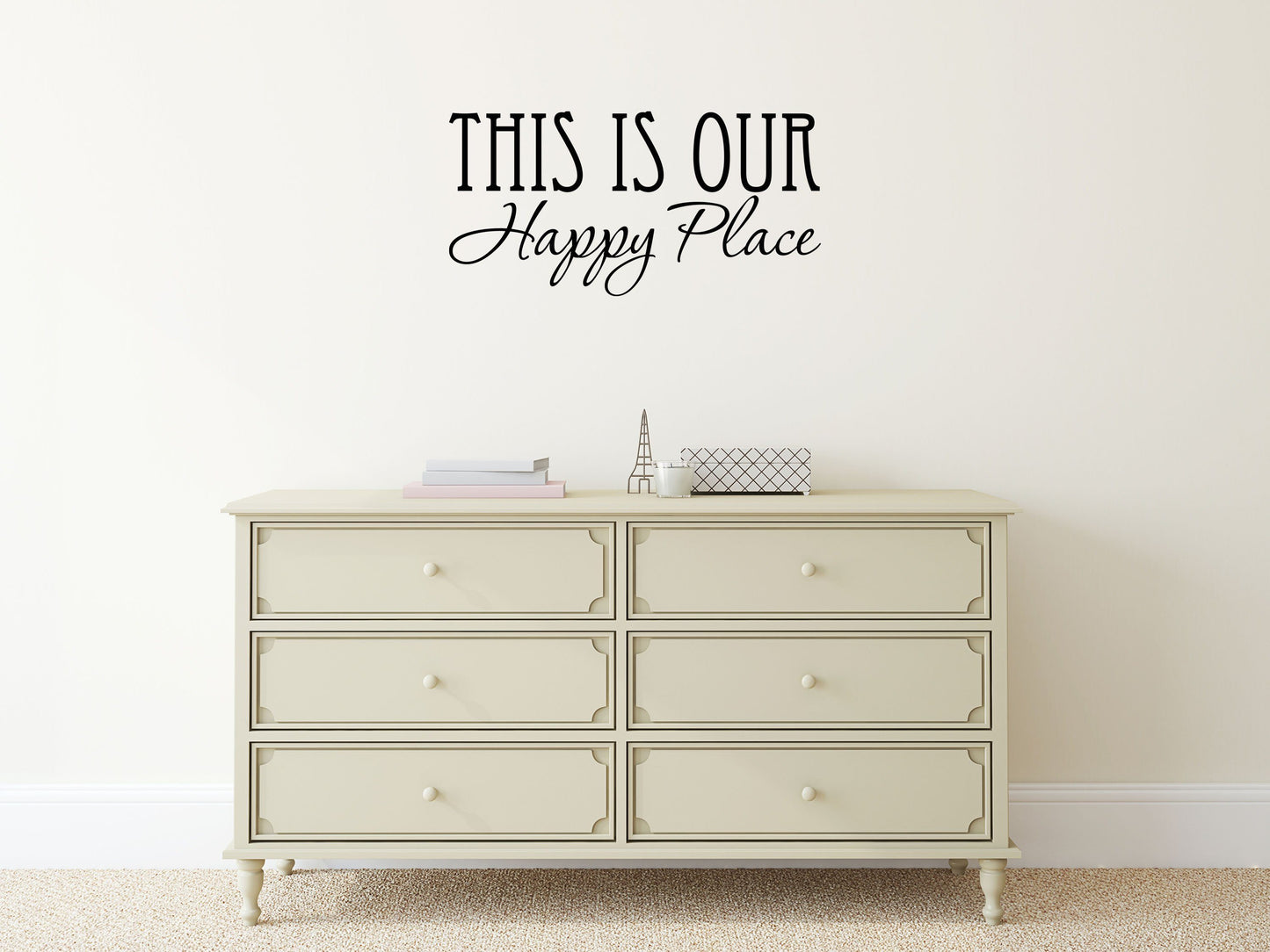 This Is Our Happy Place - Inspirational Wall Signs Vinyl Wall Decal Done 
