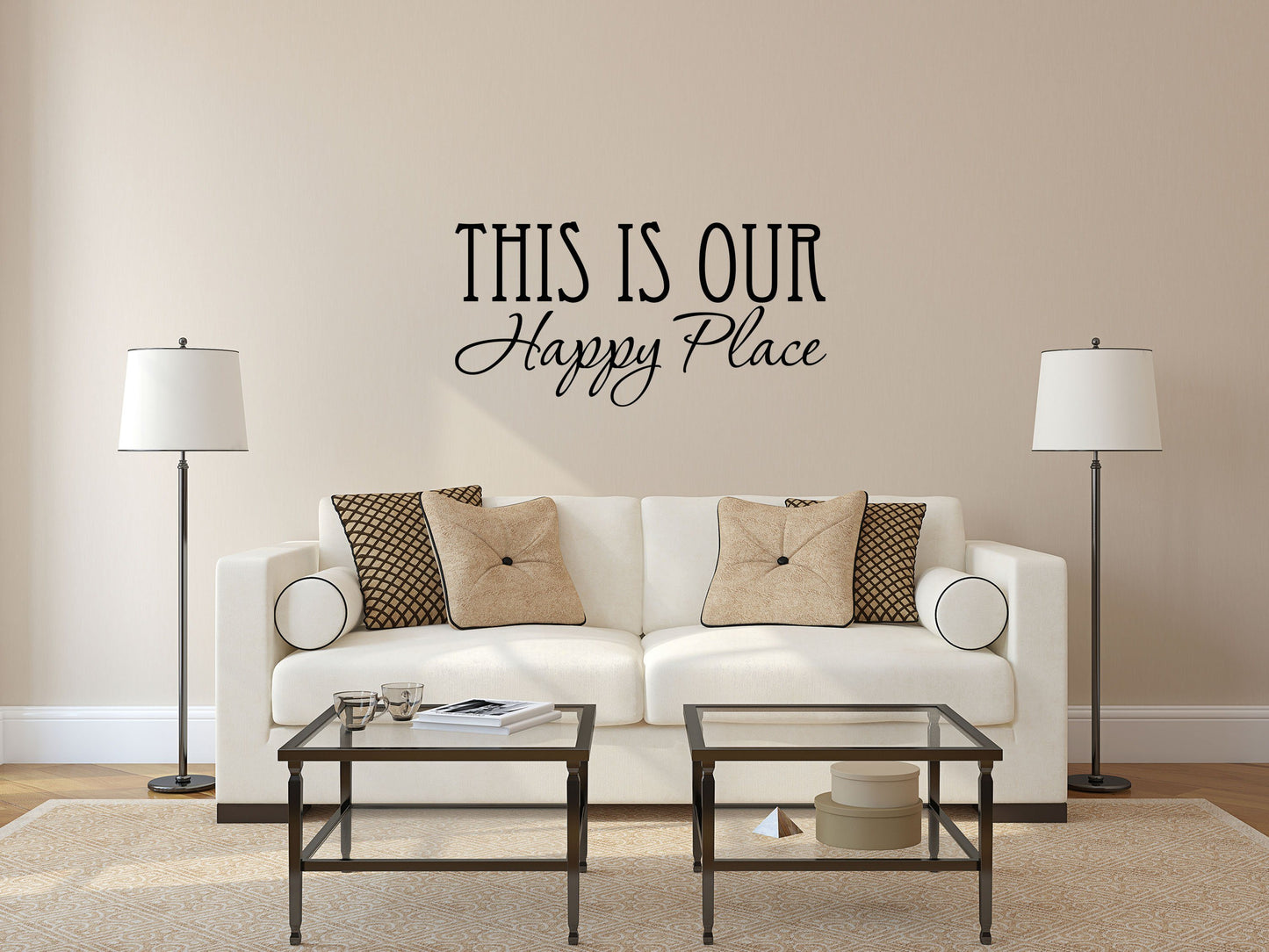 This Is Our Happy Place - Inspirational Wall Signs Vinyl Wall Decal Done 