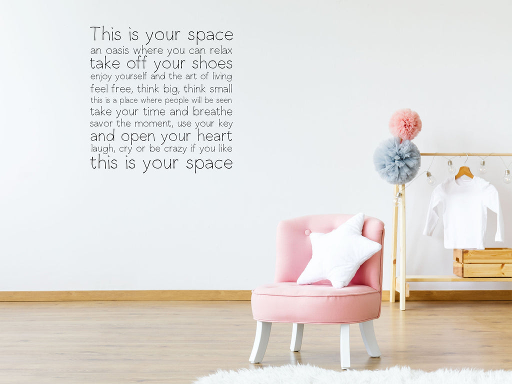This Is Your Space - Inspirational Wall Signs Vinyl Wall Decal Inspirational Wall Signs 