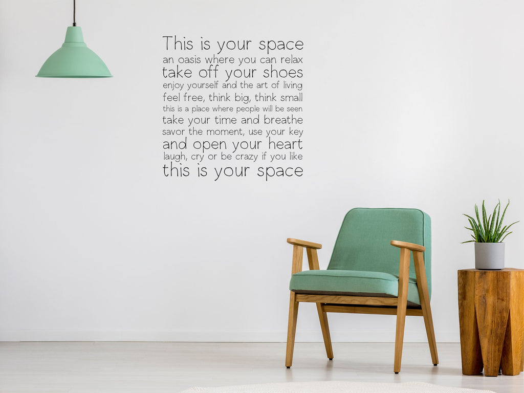 This Is Your Space - Inspirational Wall Signs Vinyl Wall Decal Inspirational Wall Signs 