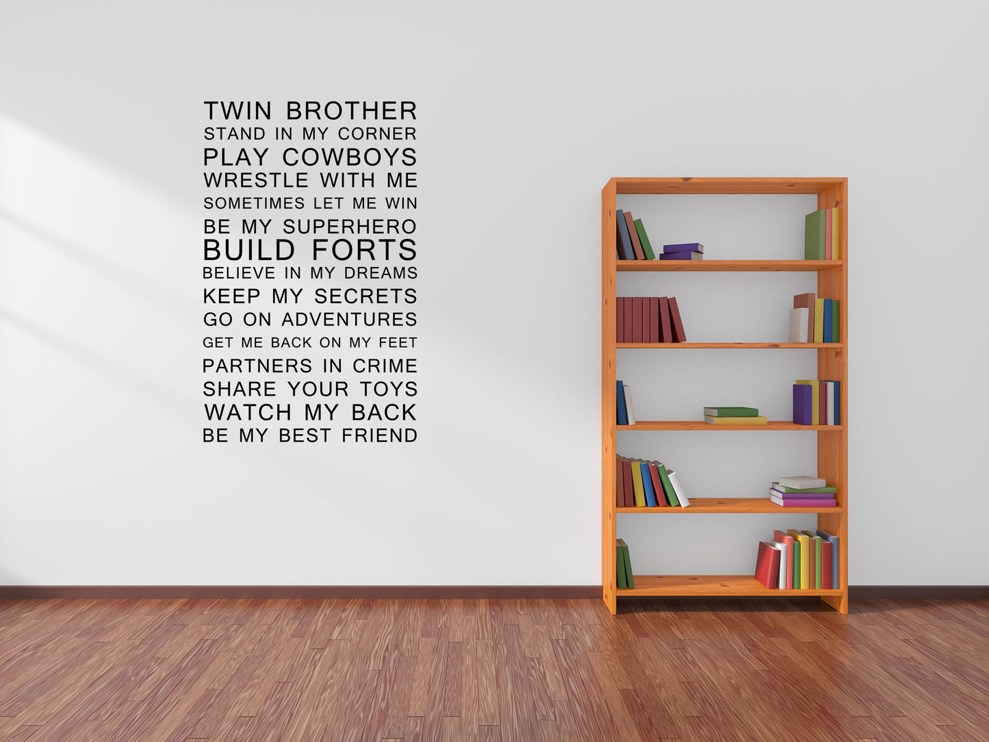 Twin Brother - Inspirational Wall Signs Vinyl Wall Decal Inspirational Wall Signs 