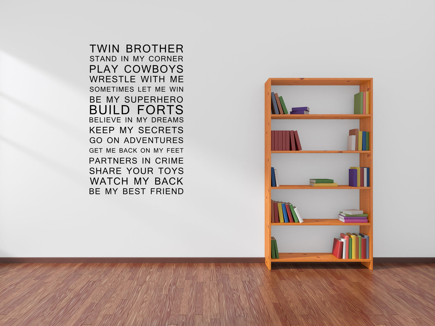 Twin Brother - Inspirational Wall Signs Vinyl Wall Decal Inspirational Wall Signs 