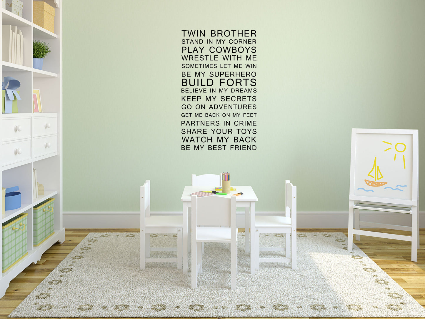 Twin Brother - Inspirational Wall Signs Vinyl Wall Decal Inspirational Wall Signs 