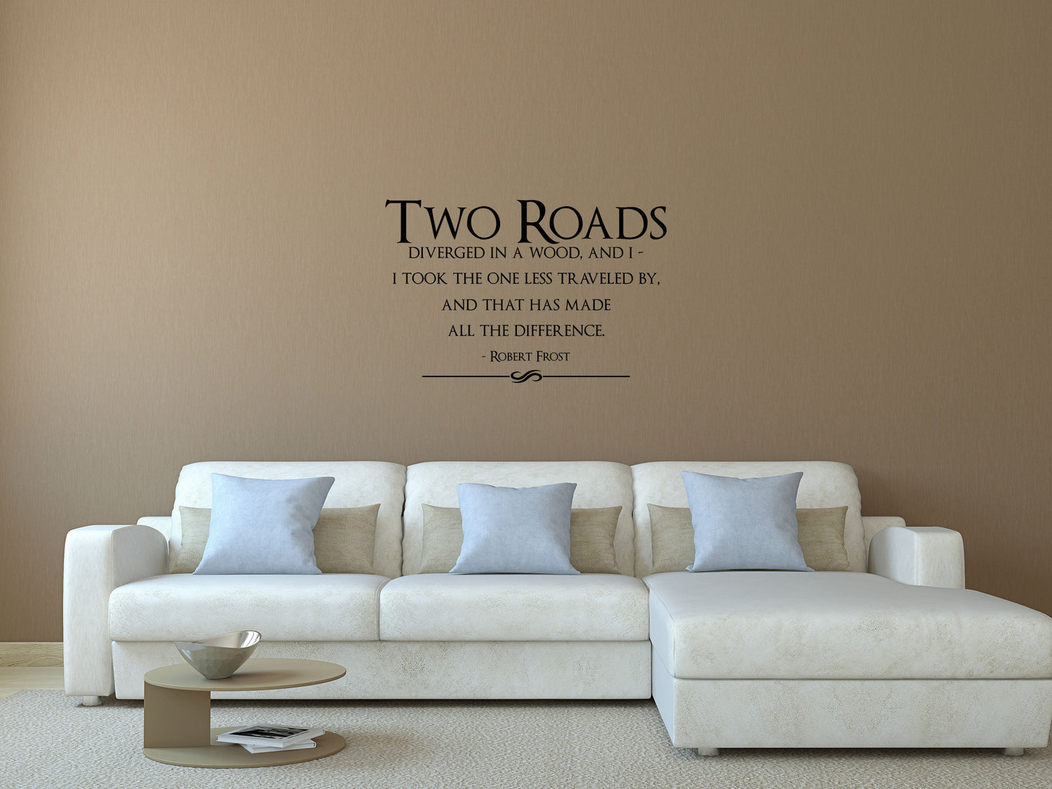 Two Roads Less Traveled - Inspirational Wall Signs Vinyl Wall Decal Inspirational Wall Signs 