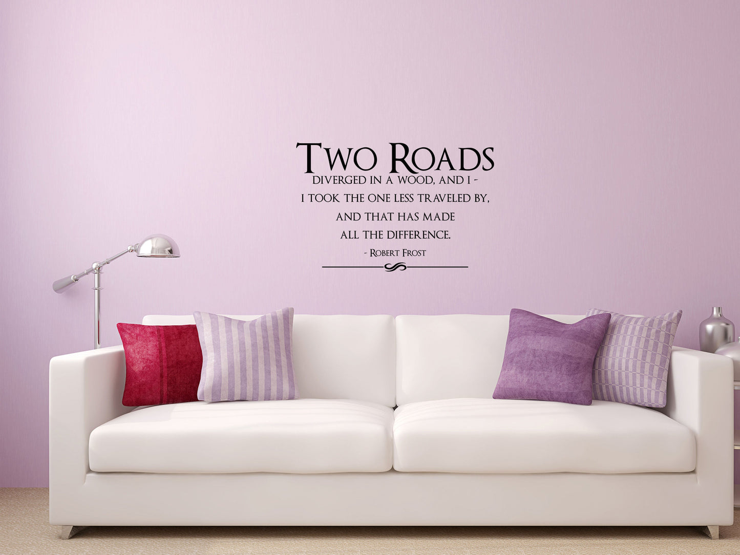 Two Roads Less Traveled - Inspirational Wall Signs Vinyl Wall Decal Inspirational Wall Signs 