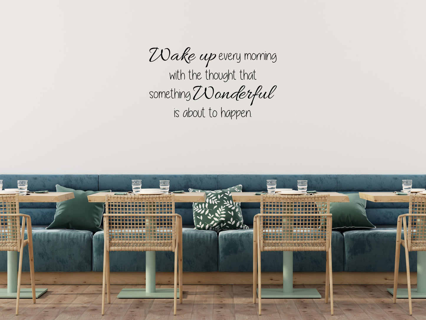 Wake Up Every Morning Quote Vinyl Wall Decal Inspirational Wall Signs 