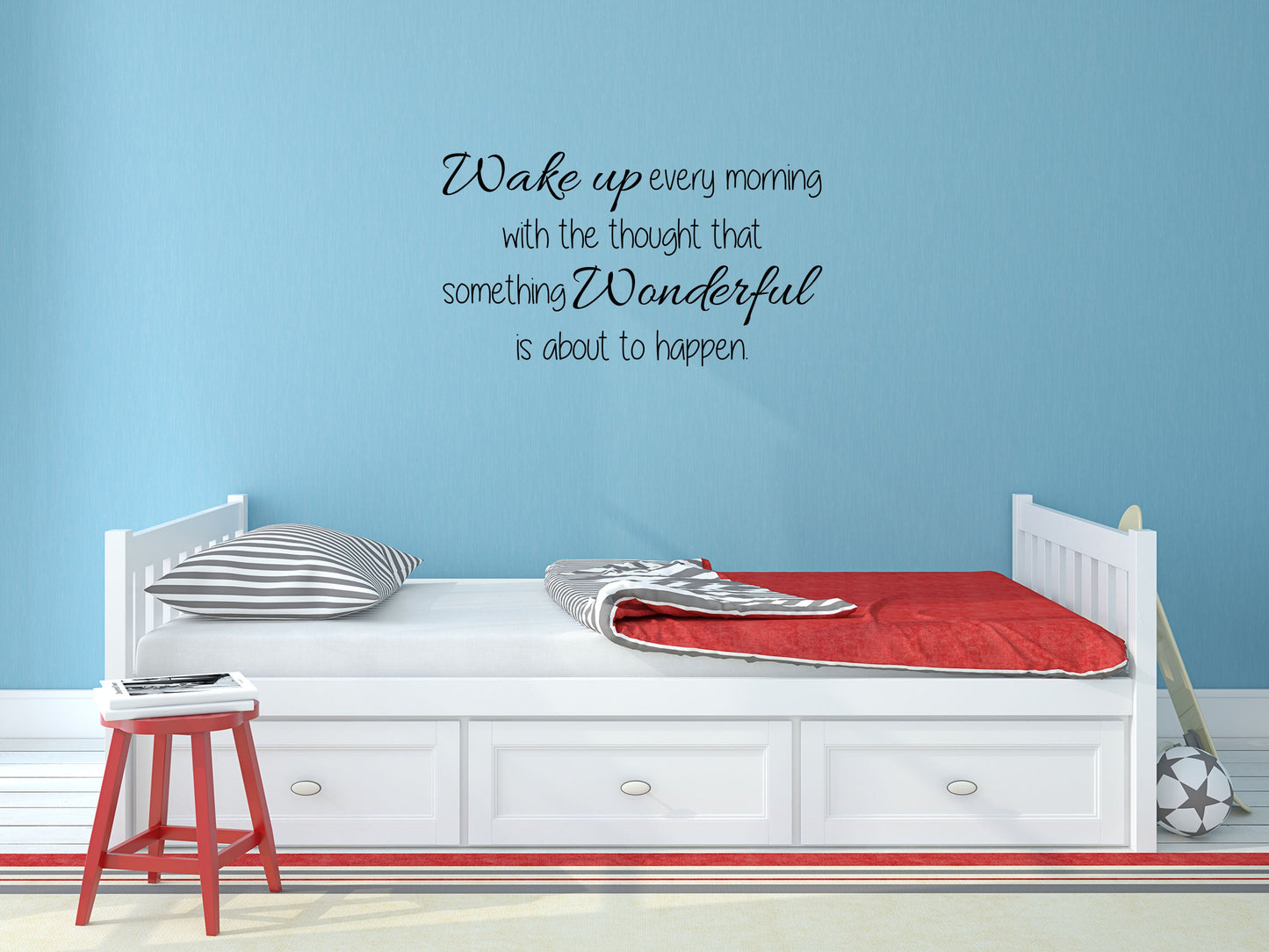 Wake Up Every Morning Quote Vinyl Wall Decal Inspirational Wall Signs 