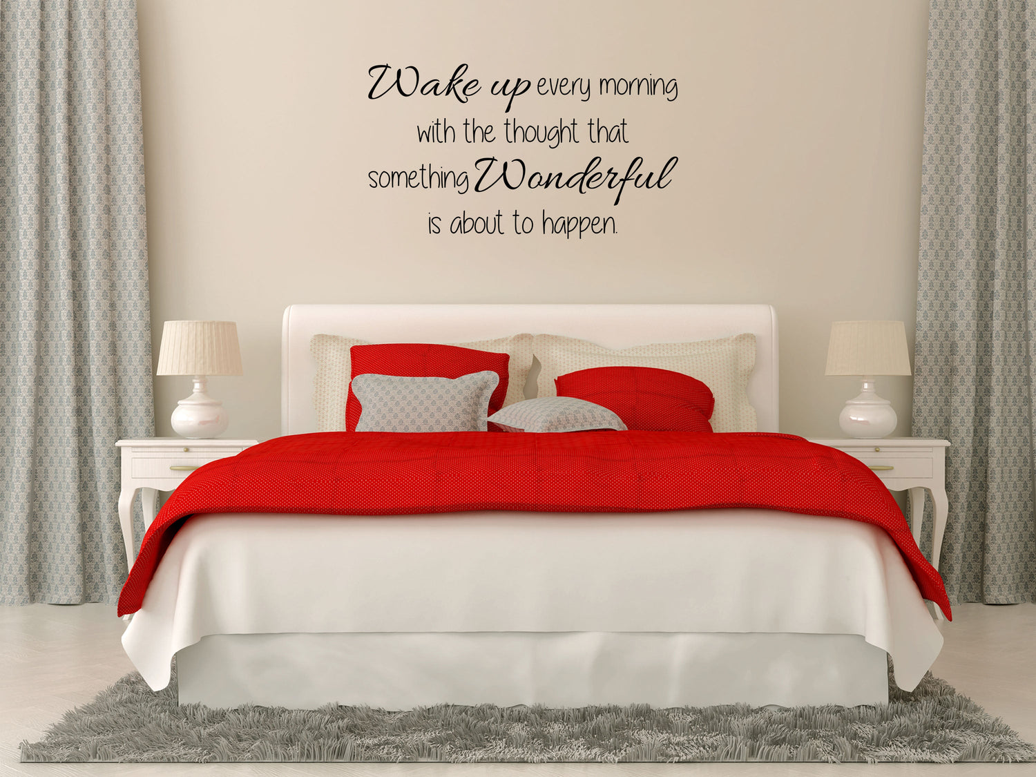 Wake Up Every Morning Quote Vinyl Wall Decal Inspirational Wall Signs 