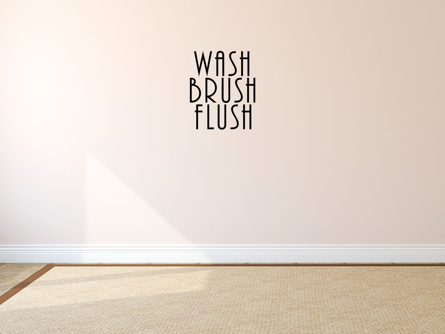 Wash Brush Flush Bathroom Wall Art Quote - Bathroom Wall Quotes Stickers Vinyl Wall Decal Title Done 