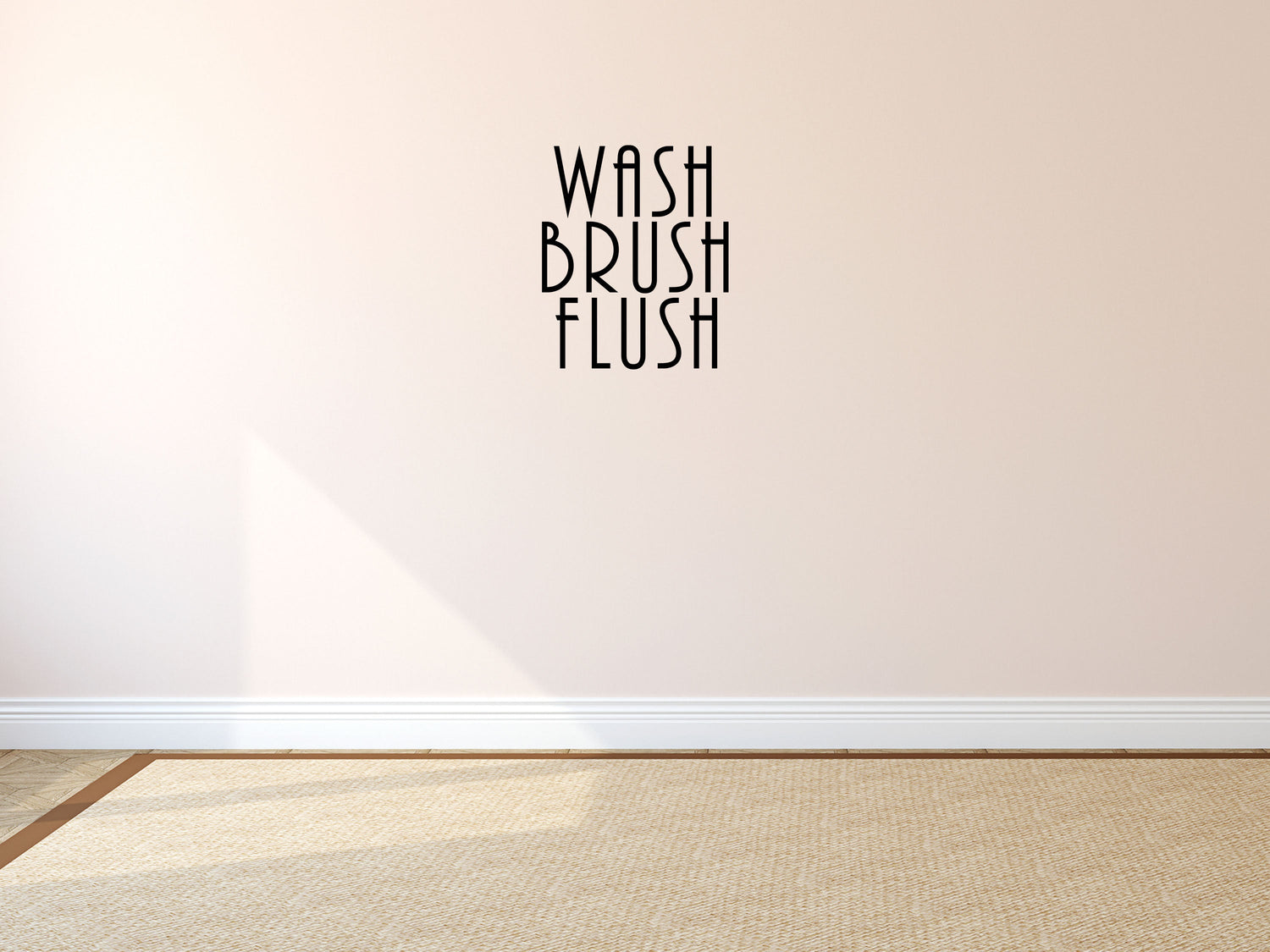 Wash Brush Flush Bathroom Wall Art Quote - Bathroom Wall Quotes Stickers Vinyl Wall Decal Title Done 