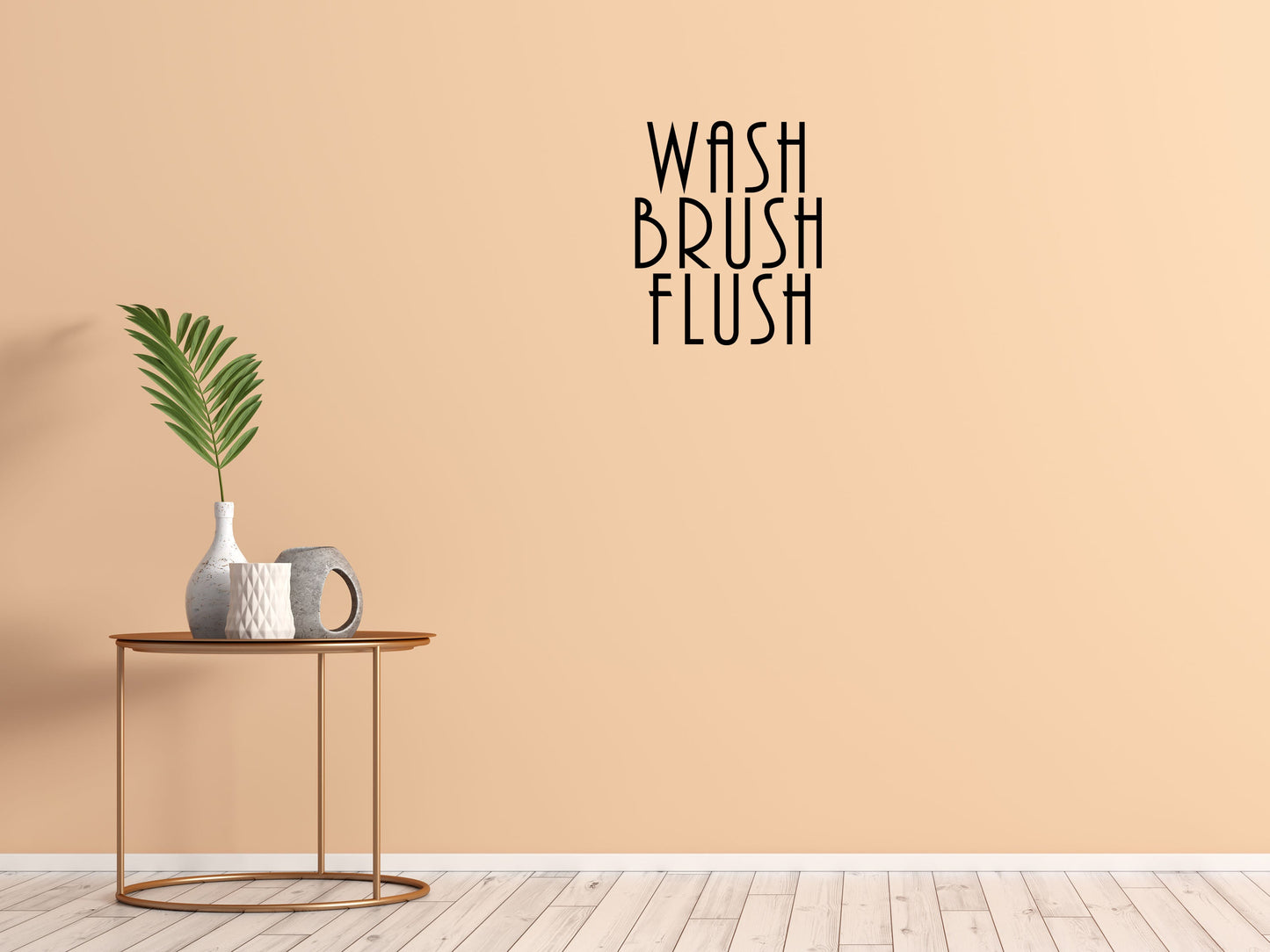 Wash Brush Flush Bathroom Wall Art Quote - Bathroom Wall Quotes Stickers Vinyl Wall Decal Title Done 