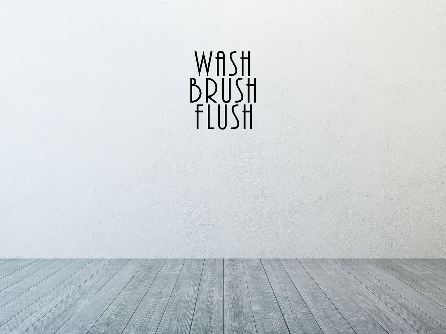 Wash Brush Flush Bathroom Wall Art Quote - Bathroom Wall Quotes Stickers Vinyl Wall Decal Title Done 