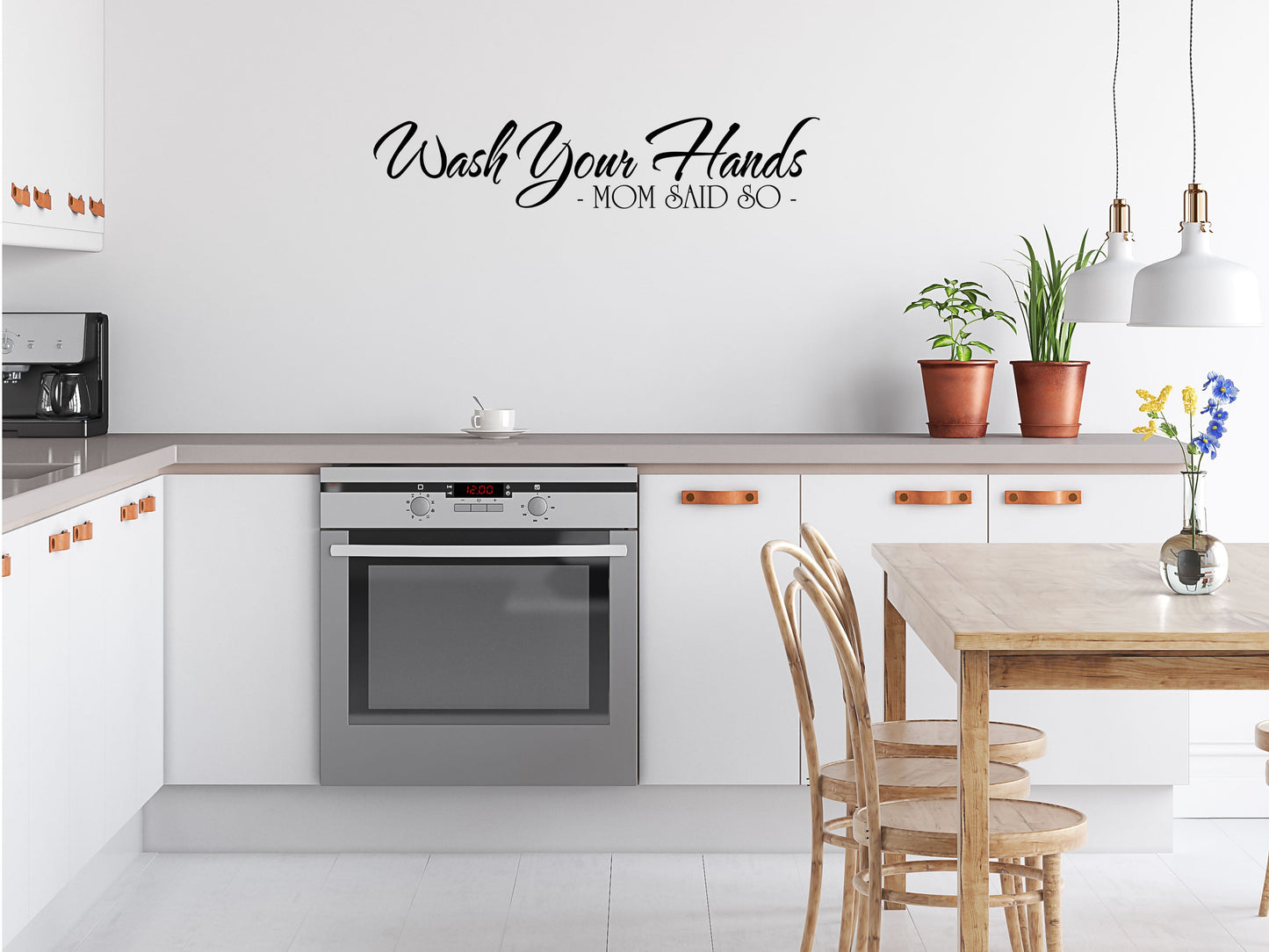 Wash Your Hands Because Mom Said So - Inspirational Wall Decals Vinyl Wall Decal Done 