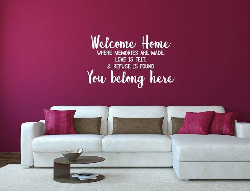 Welcome Home - Inspirational Wall Decals Inspirational Wall Signs 