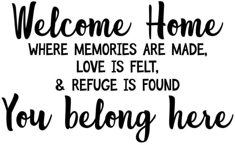 Welcome Home - Inspirational Wall Decals Inspirational Wall Signs 