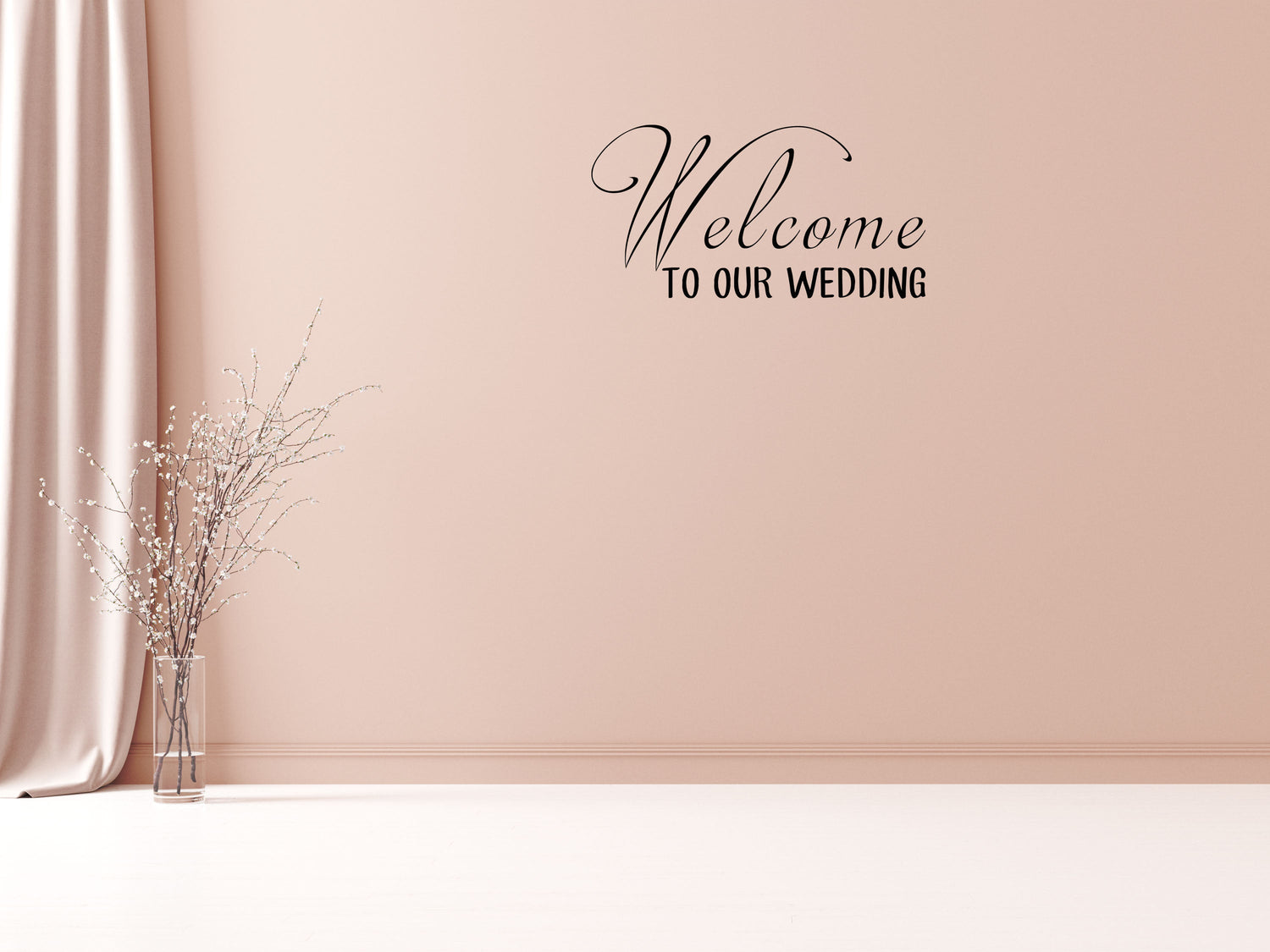 Welcome To Our Wedding Vinyl Wall Decal Inspirational Wall Signs 