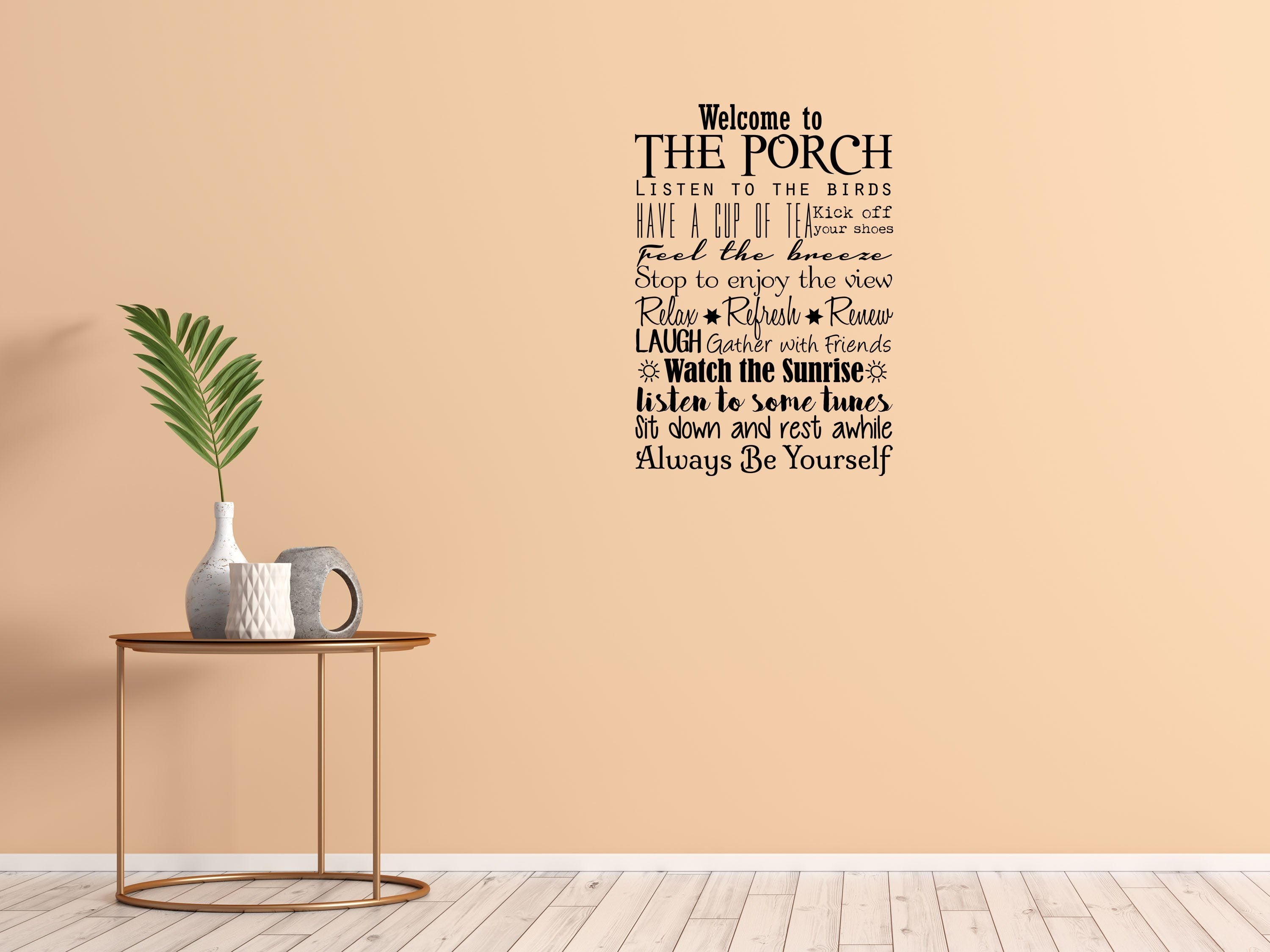 Welcome To The Porch - Inspirational Wall Decals Vinyl Wall Decal Inspirational Wall Signs 