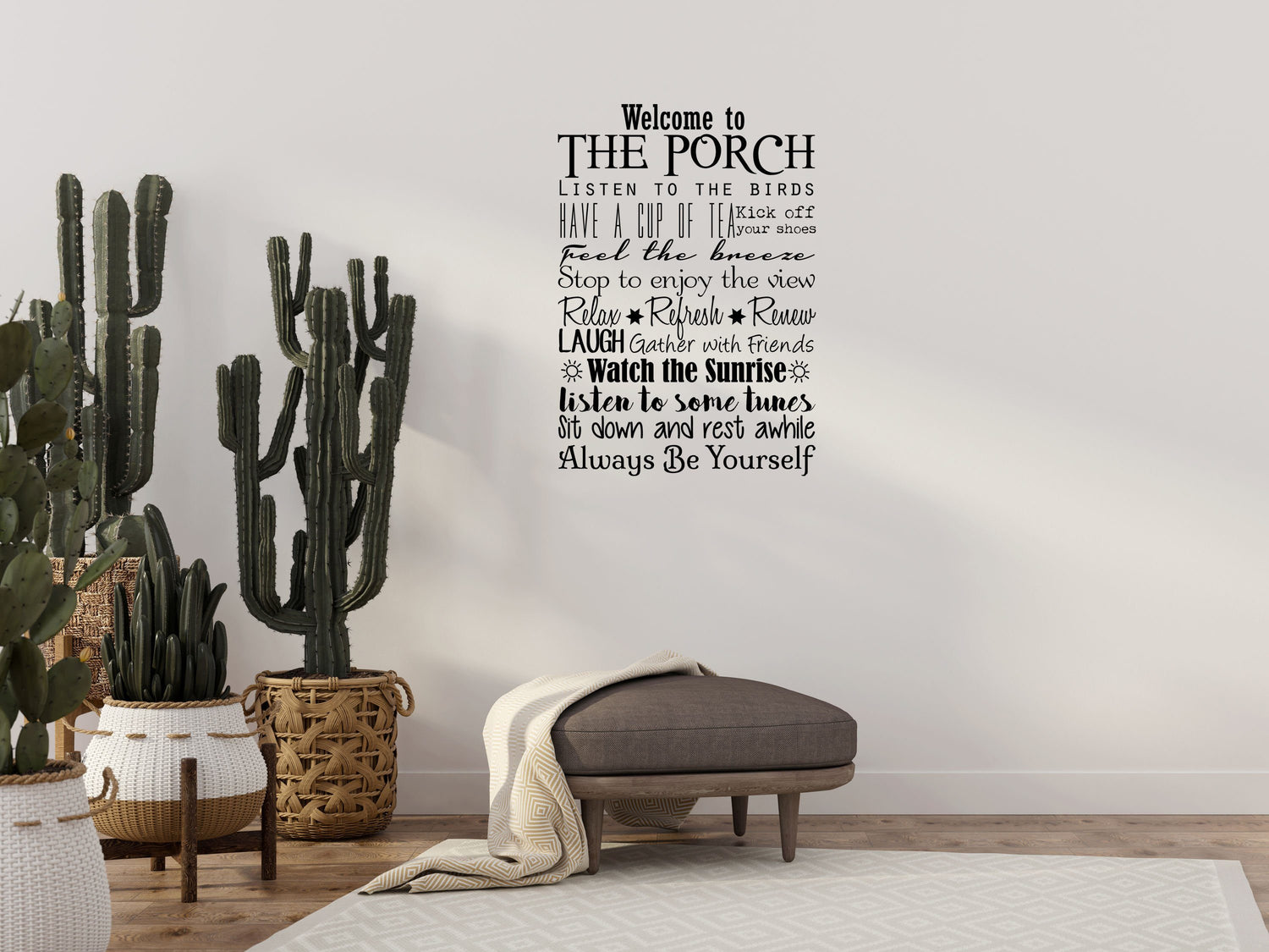 Welcome To The Porch - Inspirational Wall Decals Vinyl Wall Decal Inspirational Wall Signs 