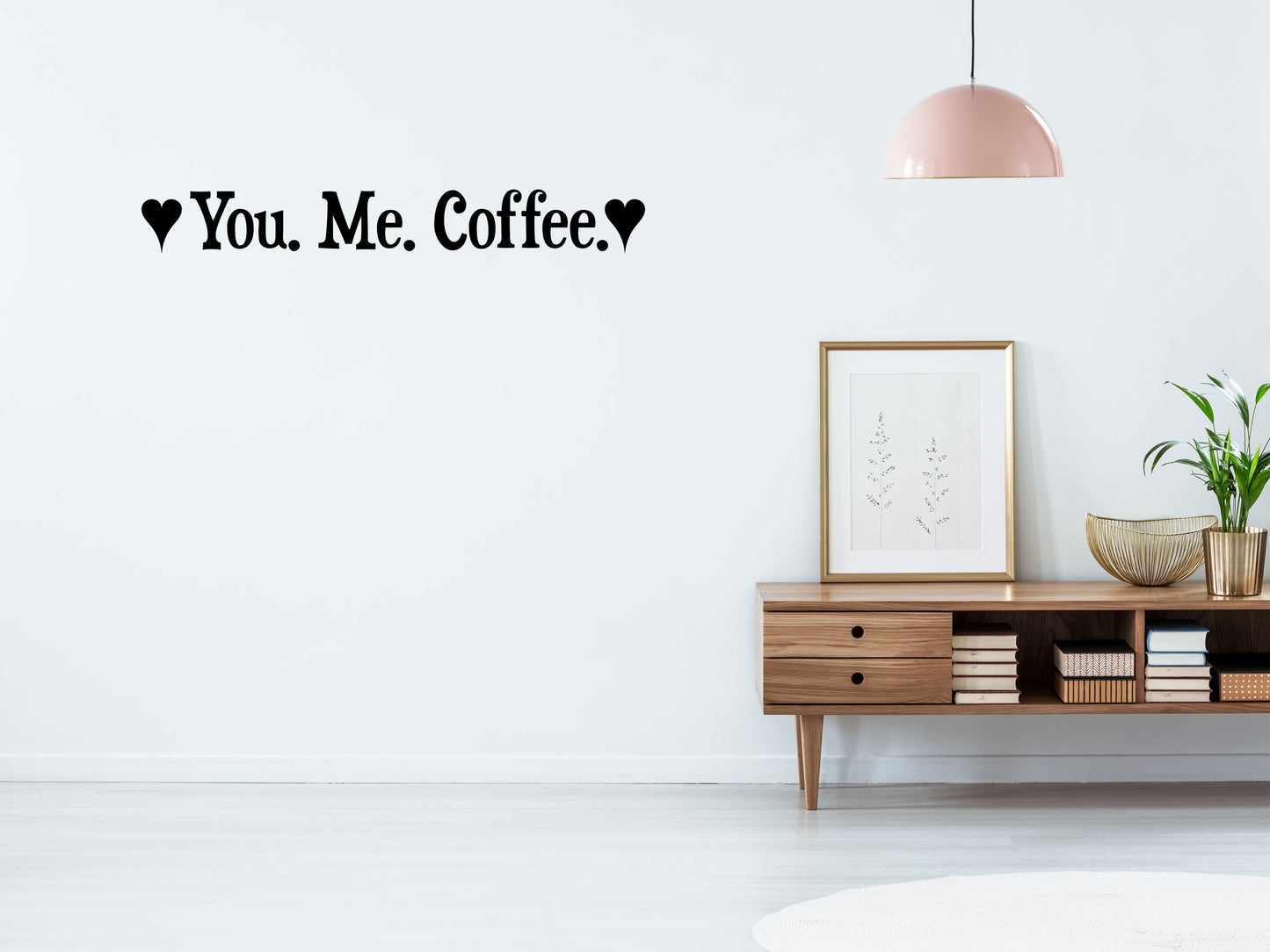 You Me Coffee Vinyl Quote Sticker- Inspirational Wall Decals Home Decor Decals Inspirational Wall Signs 
