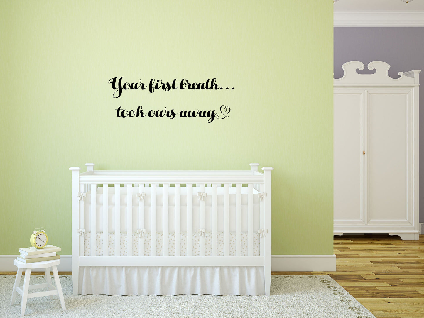 Your First Breath Vinyl Decal Wall Decal Custom Wall Custom Quote Verse Wall Decal Nursery Wall Decal Your First Breath Baby Wall Art Quote Vinyl Wall Decal Inspirational Wall Signs 