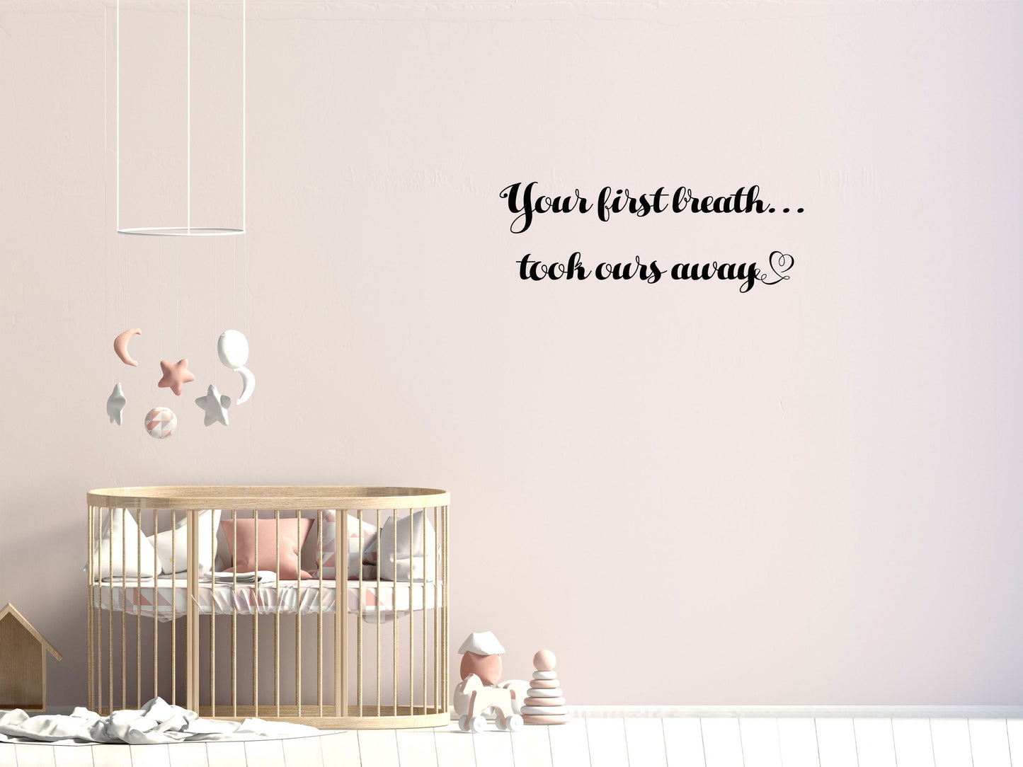 Your First Breath Vinyl Decal Wall Decal Custom Wall Custom Quote Verse Wall Decal Nursery Wall Decal Your First Breath Baby Wall Art Quote Vinyl Wall Decal Inspirational Wall Signs 