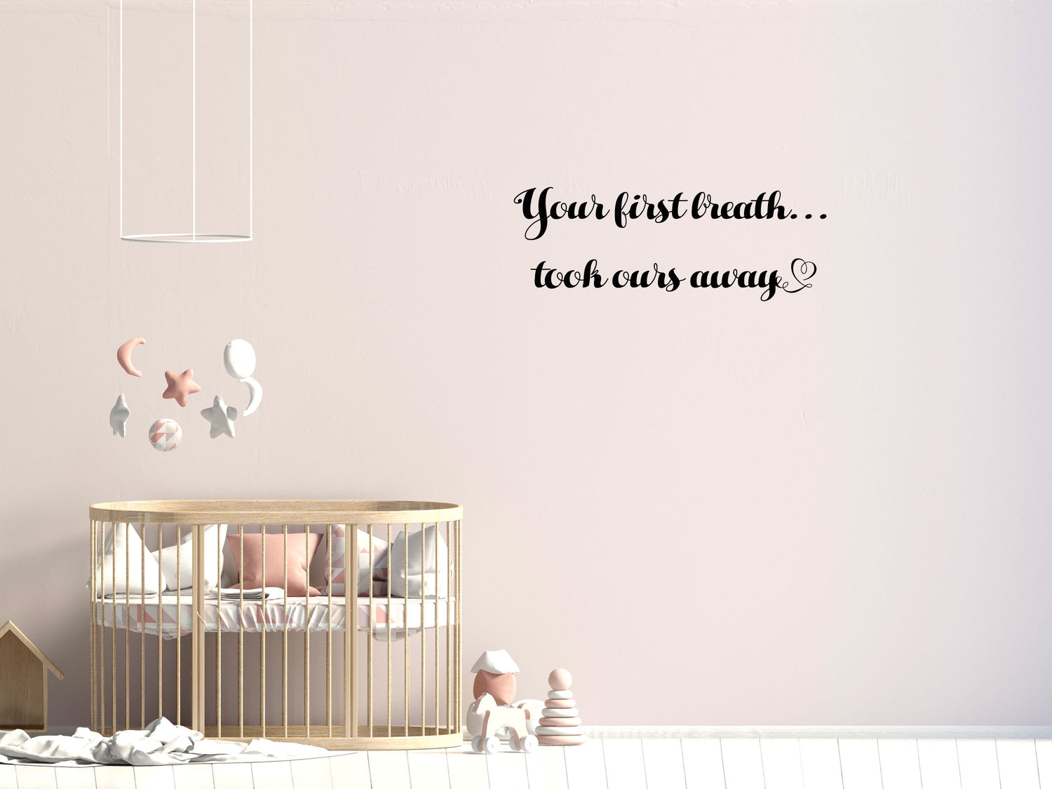 Your First Breath Vinyl Decal Wall Decal Custom Wall Custom Quote Verse Wall Decal Nursery Wall Decal Your First Breath Baby Wall Art Quote Vinyl Wall Decal Inspirational Wall Signs 