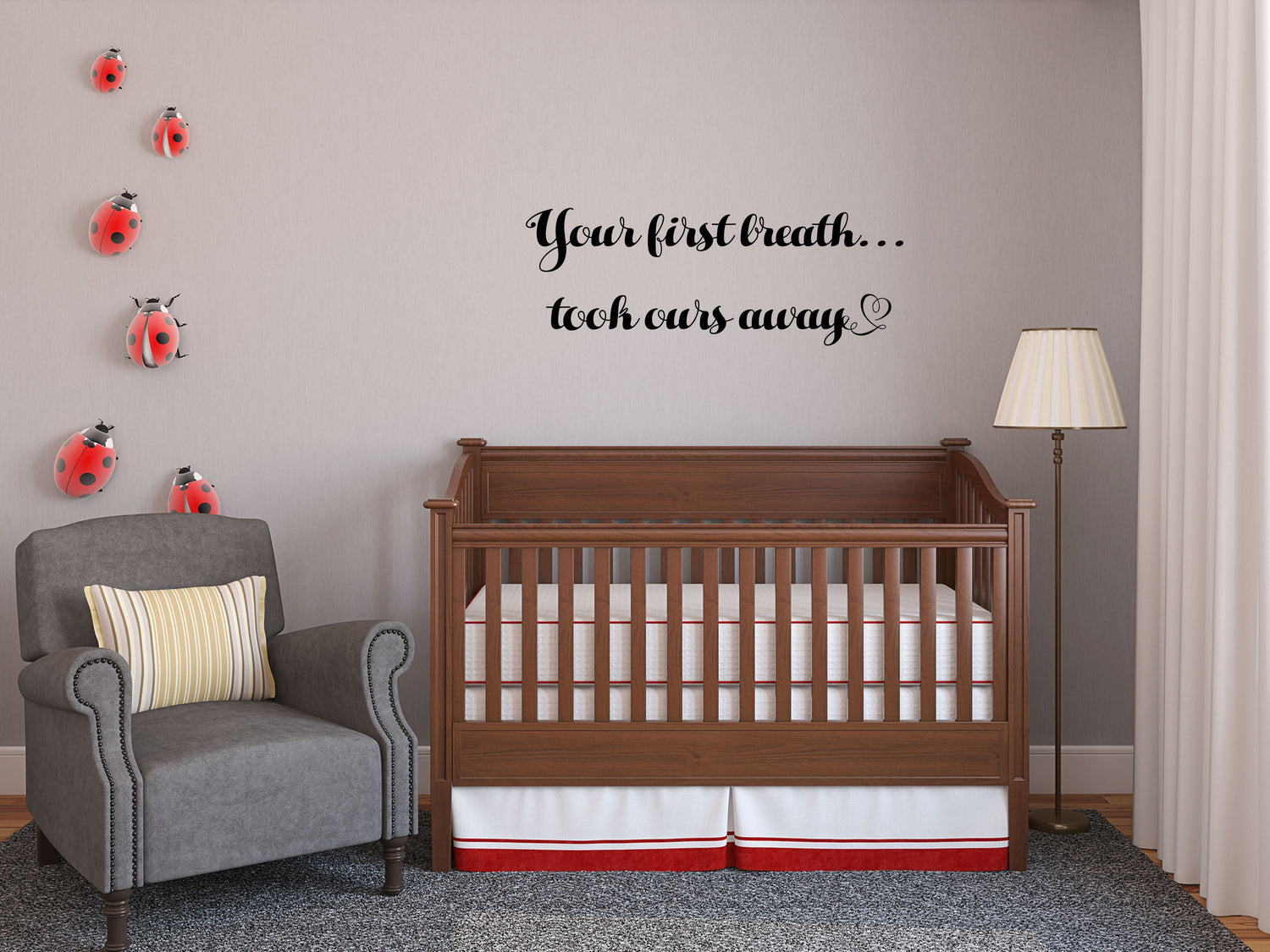 Your First Breath Vinyl Decal Wall Decal Custom Wall Custom Quote Verse Wall Decal Nursery Wall Decal Your First Breath Baby Wall Art Quote Vinyl Wall Decal Inspirational Wall Signs 