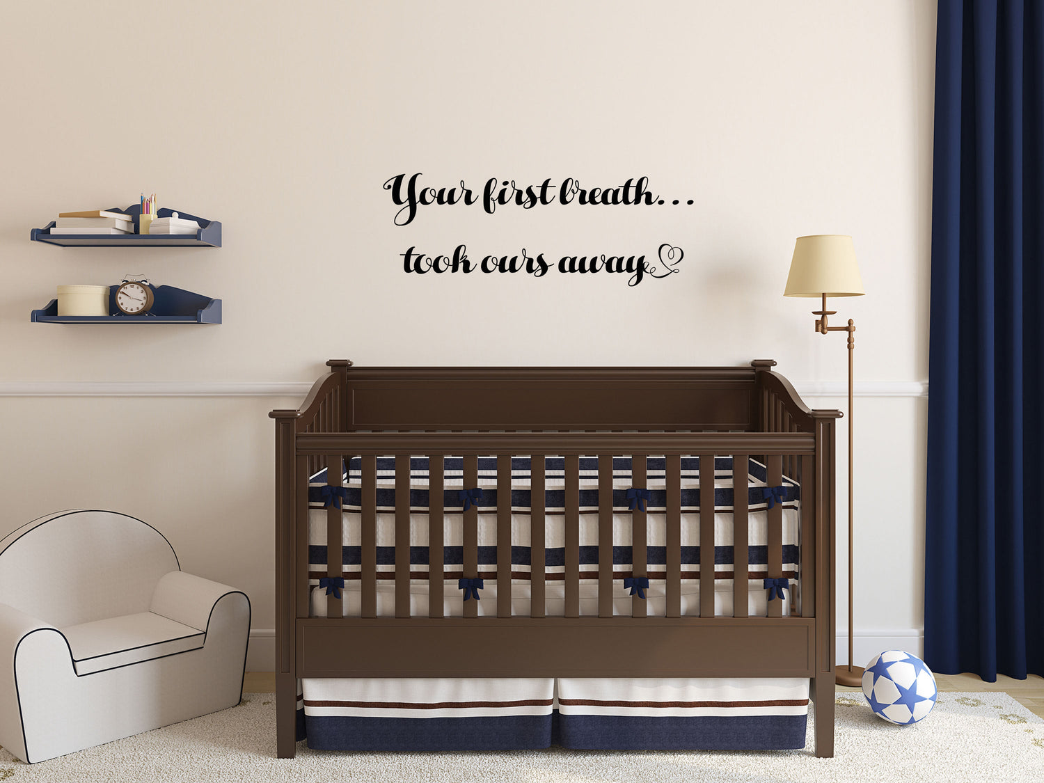 Your First Breath Vinyl Decal Wall Decal Custom Wall Custom Quote Verse Wall Decal Nursery Wall Decal Your First Breath Baby Wall Art Quote Vinyl Wall Decal Inspirational Wall Signs 