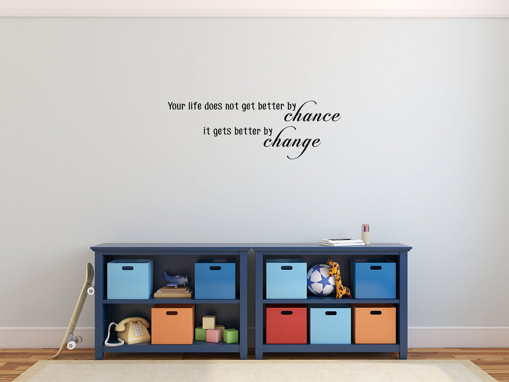 Your Life Does Not Get Better By Chance Motivational Quote Inspirational Wall Signs 